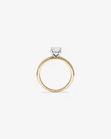 1.00 Carat TW Oval Cut Diamond Solitaire Engagement Ring in 14kt Yellow and White Gold