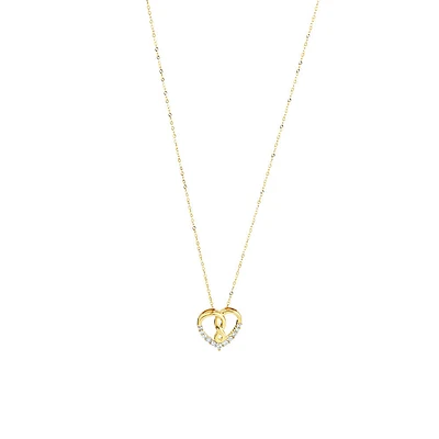 Infinitas Pendant with 0.15 Carat TW of Diamonds in 10kt Yellow Gold