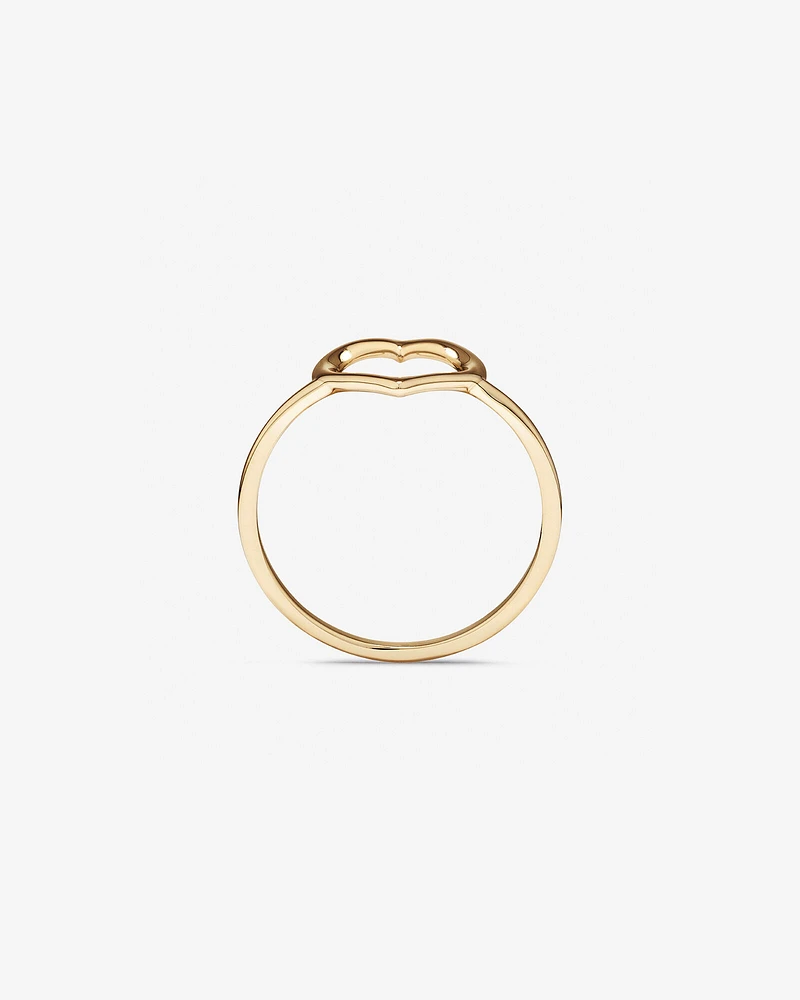 Open Heart Ring in 10kt Yellow Gold