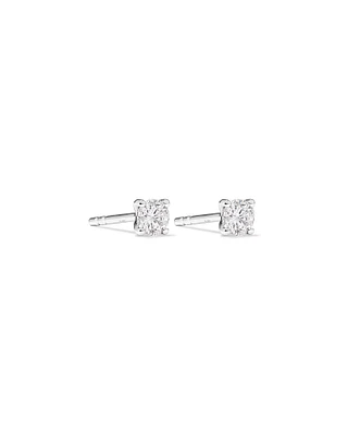 Certified Carat TW Diamond Solitaire Stud Earrings in 18kt White Gold