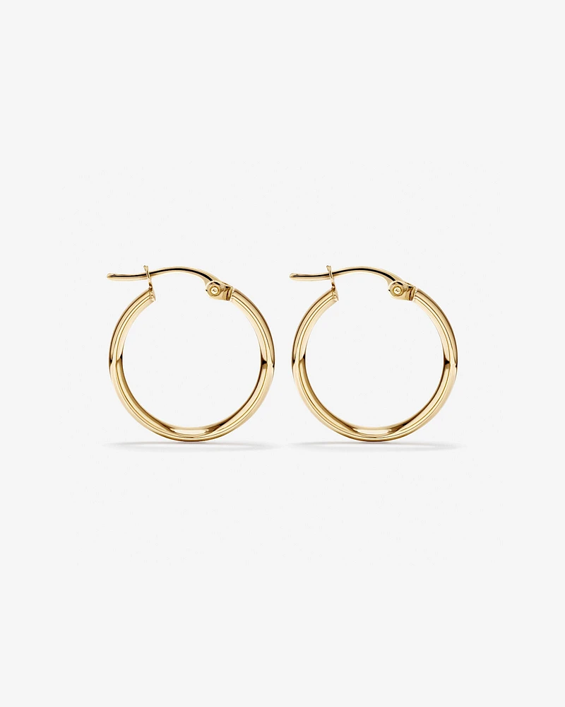 15mm Hoop Earrings in 10kt Yellow Gold