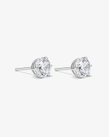 7.3mm Round Brilliant Cubic Zirconia Stud Earrings in Sterling Silver