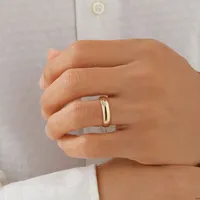 5mm High Domed Wedding Band 10kt Rose Gold