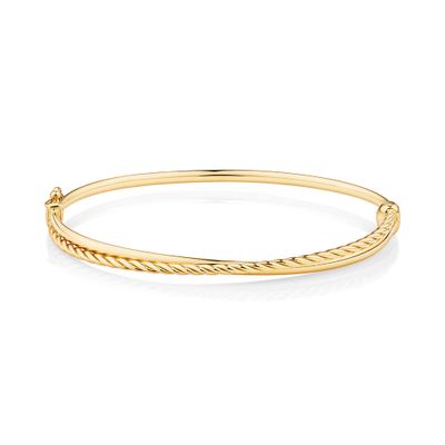 65mm Double Twist Bangle in 10kt Yellow Gold