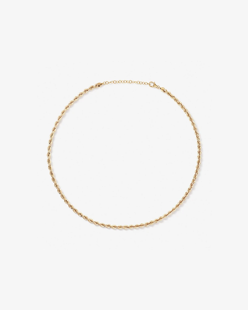 Chaîne corde semi-massive 50 cm (20") en or jaune 10 carats