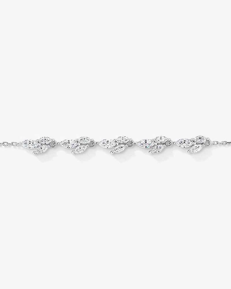 Cubic Zirconia Vine Bracelet in Sterling Silver