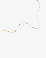 Marquise Station Necklace in 10kt Yellow Gold