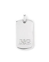 INXS Engraved Dog Tag with Chain in Recycled Sterling Silver