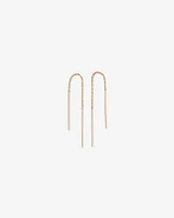 93mm Bar Threader Earrings in 10kt Yellow Gold