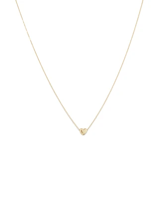 Heart Slider Necklace in 10kt Yellow Gold