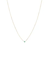 Emerald Trio Necklace in 10kt Yellow Gold