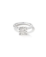 3.00 Carat TW Cushion Cut Laboratory-Grown Diamond Solitaire Engagement Ring in Platinum