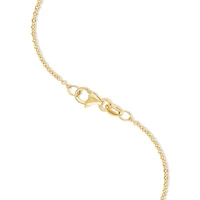 Diamond Accent Tri Tone Knot Necklace in 10kt Yellow, Rose and White Gold