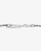 24cm (9.5") 4mm-4.5mm Width Rope Bracelet in Sterling Silver