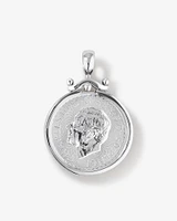 1/4oz Brittannia Sovereign Medallion Pendant in Sterling Silver