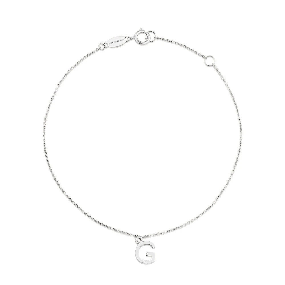 Bracelet à initiale « D » en argent