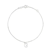 19cm (7.5") N Initial Bracelet in Sterling Silver