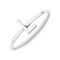 C Initial Ring in Sterling Silver