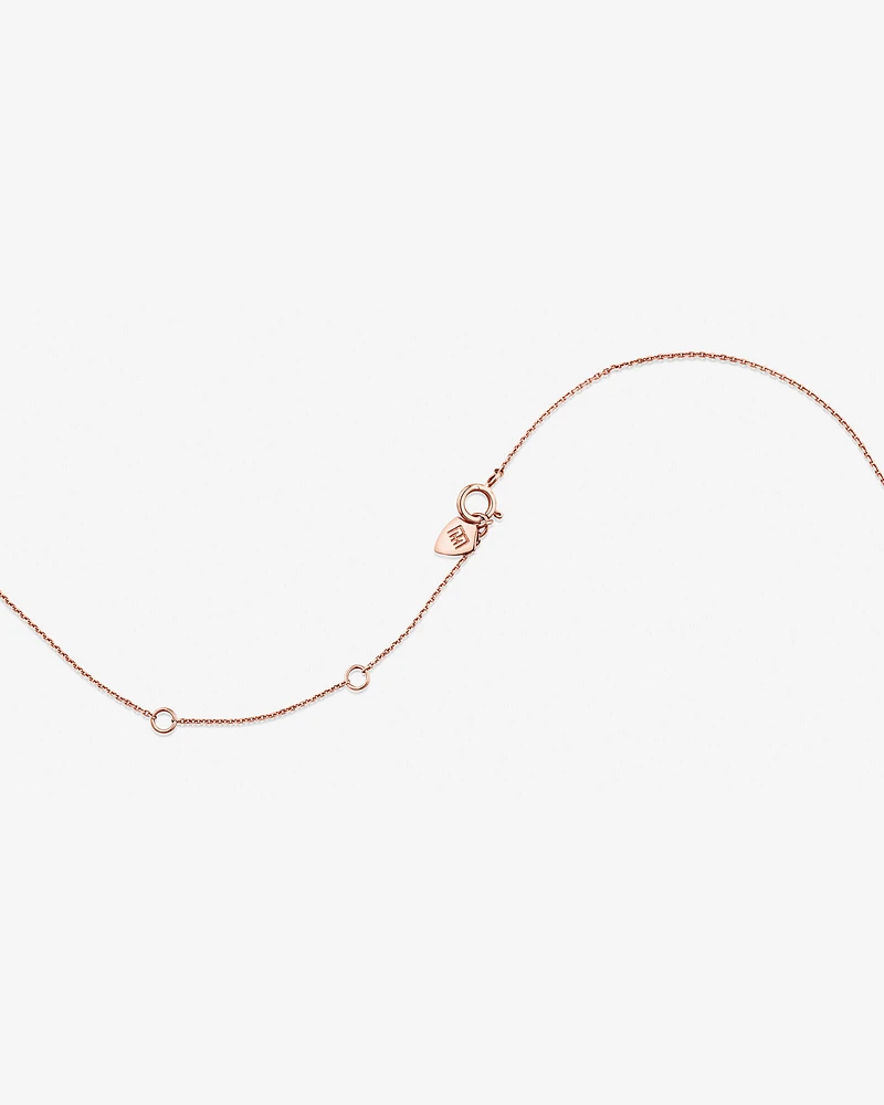 Necklace with Morganite in 10kt Rose Gold