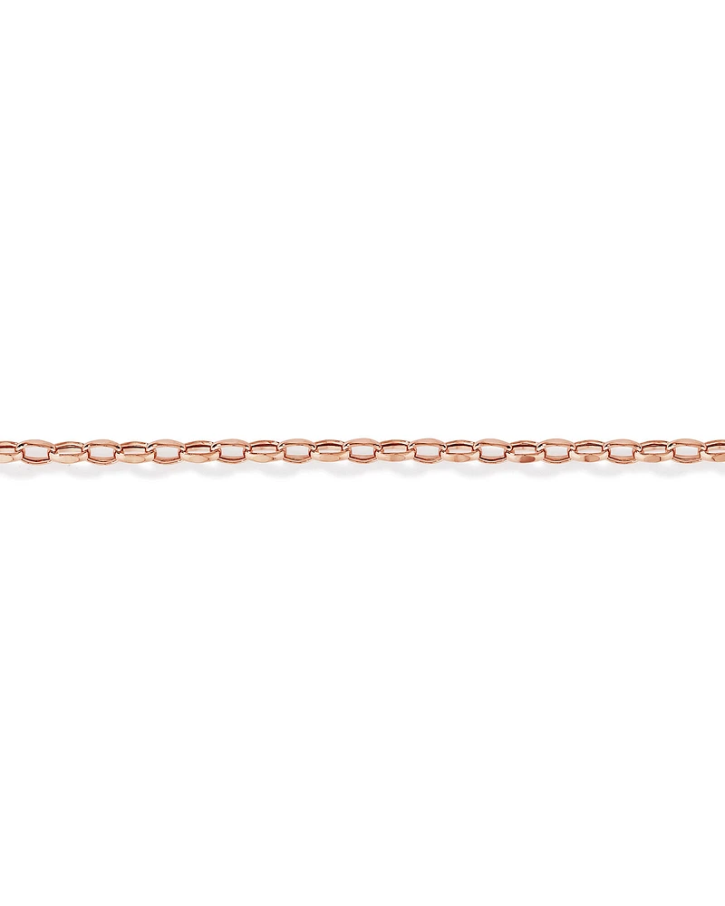 19cm (7.5") 3mm-3.5mm Width Belcher Bracelet in 10kt Rose Gold