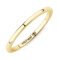 1.4mm High Domed Band Ring in 10kt Yellow Gold