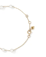 Bracelet with Cultured Freshwater Pearls in 10kt Yellow Gold