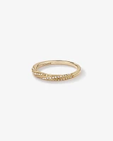 0.15 Carat TW Diamond Twisted Wedding Band in 14kt Yellow Gold