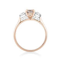 Ring with Morganite & 0.40 Carat TW of Diamonds in 10kt Rose Gold