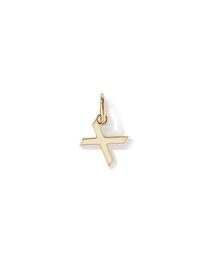 Letter Q Initial Pendant in 10kt Yellow Gold