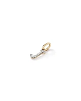 Diamond Letter J Initial Pendant in 10kt Yellow Gold