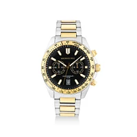 Two-Tone Men's Chronograph Watch in Gold Tone Stainless Steel