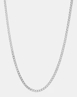 55cm (22") 3mm-3.5mm Width Hollow Curb Chain in 10kt Yellow Gold