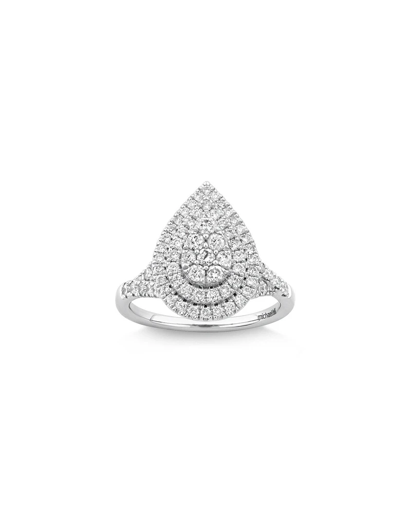 Bridal Set with 1 Carat TW of Diamonds in 14kt White Gold