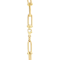 Ball and Oval Link Bracelet in 10kt Yellow Gold