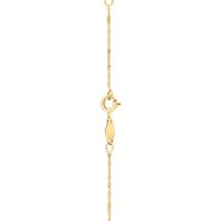 Twist Singapore Bar Chain Anklet in 10kt Yellow Gold