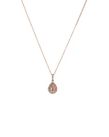 Sir Michael Hill Designer Pendant with Morganite & 0.20 Carat TW of Diamonds in 10kt Rose Gold