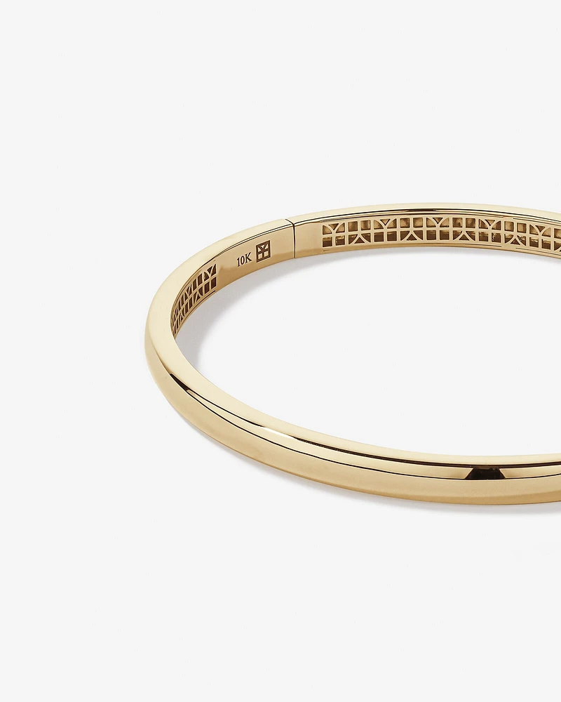 Signature Lock Bangle in 10kt Yellow Gold