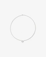 60cm (24") Round Paperclip Open Pendant Chain in Sterling Silver