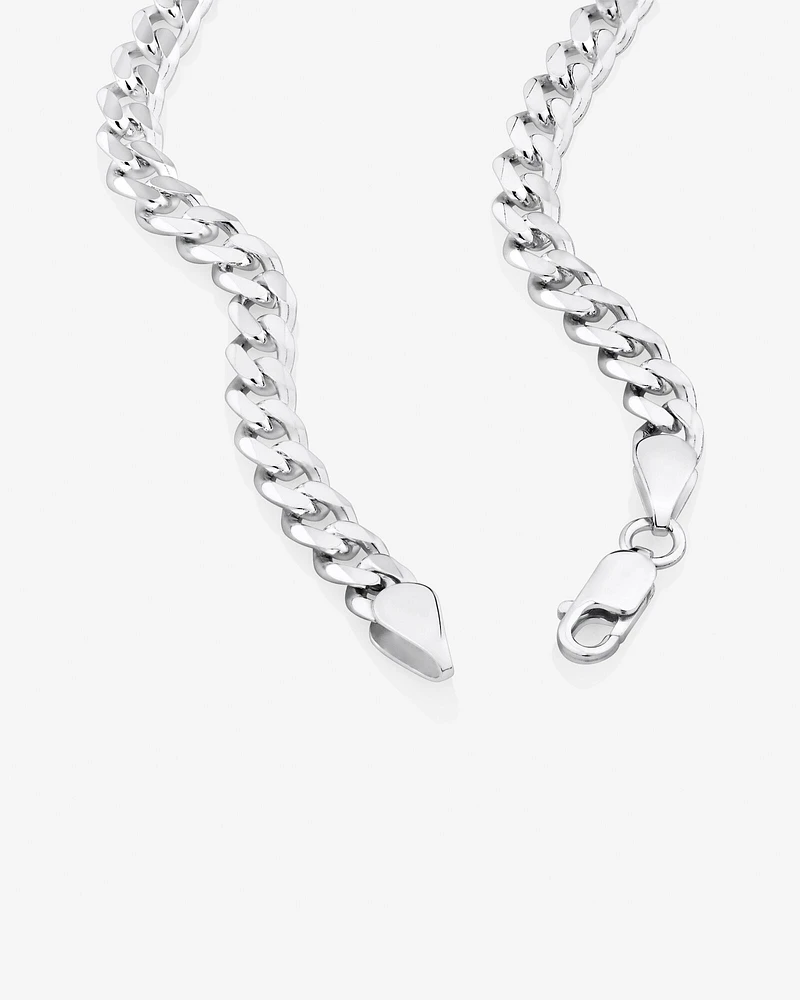 55cm (22") 5.5mm Width Curb Chain in Sterling Silver