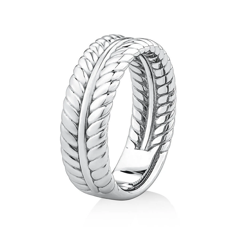 Men's Textured Ring in Sterling Silver