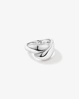 Bold Crossover Ring in Sterling Silver