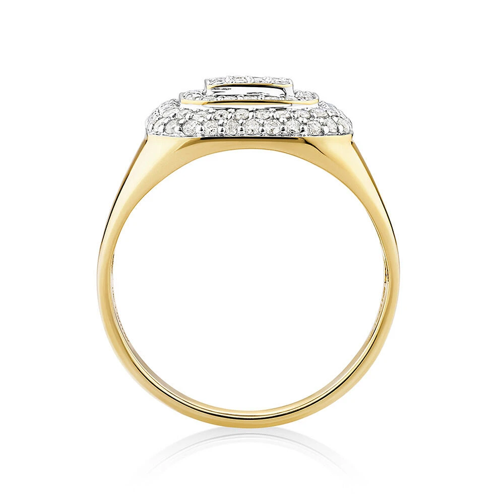 Ring with Carat TW of Diamonds in 10kt Yellow Gold