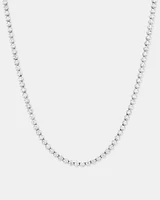 Carat TW Laboratory-Grown Diamond Tennis Necklace set in 10kt White Gold