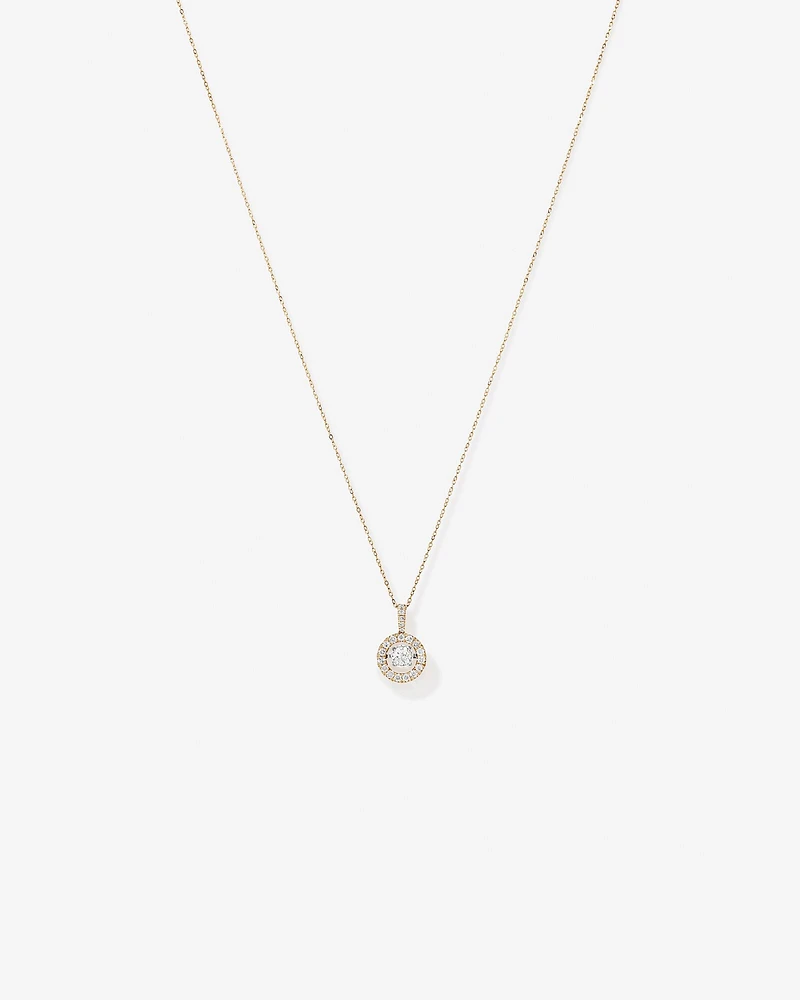 Carat TW Diamond Halo Everlight Pendant in 10kt Gold