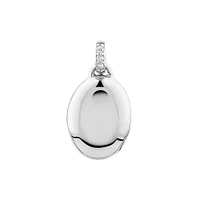 Diamond Accent Oval locket in Sterling Silver