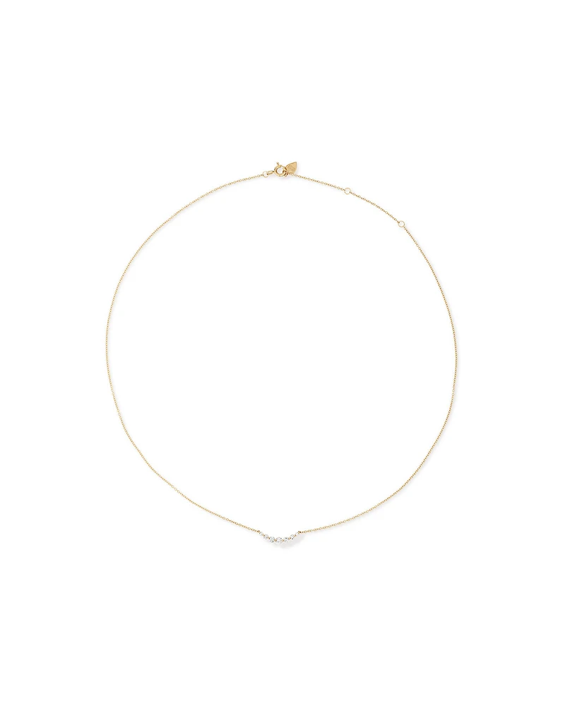 Necklace with 0.25 Carat TW of Diamonds in 18kt Yellow Gold