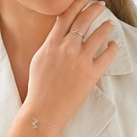 C Initial Ring in Sterling Silver