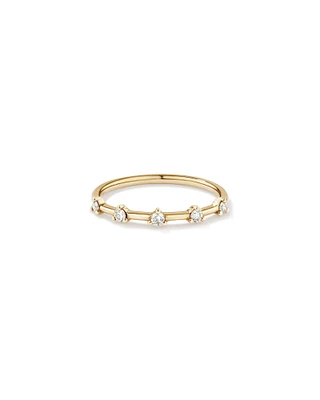 Diamond Studded Ring in 10kt Yellow Gold