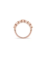 Morganite Half Eternity Ring in 10kt Rose Gold