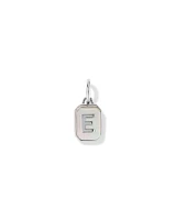 Letter Z Mother of Pearl Initial Pendant in Sterling Silver